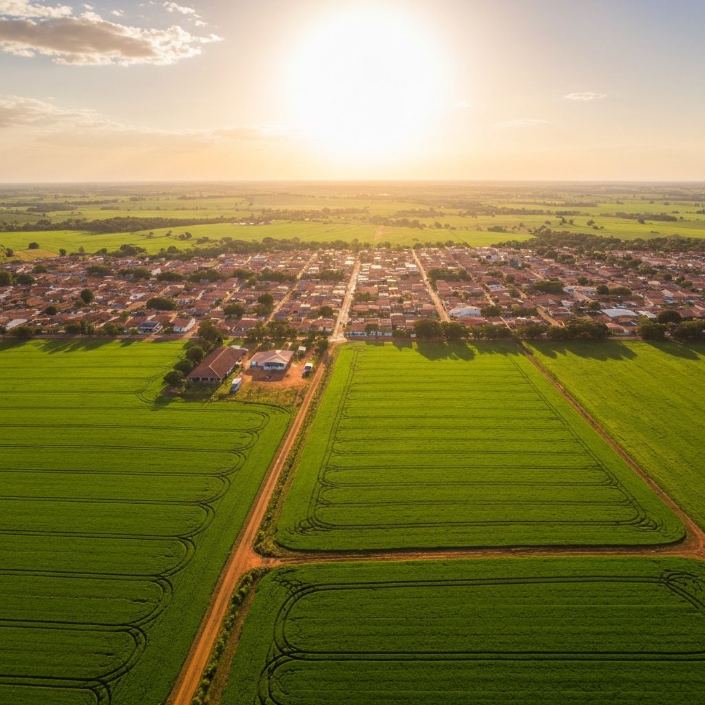 Vista aérea da região do Sudoeste de Goiás